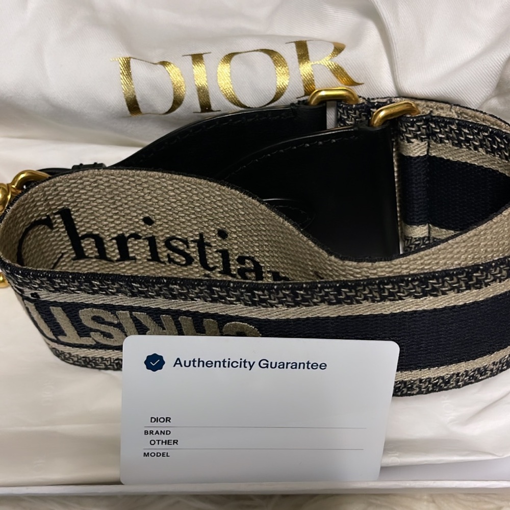 Christian Dior SHOULDER STRAP WITH RING blue color - Picture 3 of 9